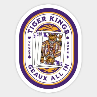 2024 Louisiana Tiger King Playing Card // Awesome King Tiger Purple and Gold Sticker